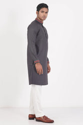 Men Premium Panjabi (Purplish Grey)